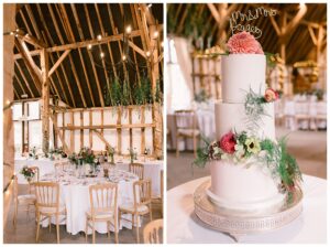 Clock Barn set up for a wedding reception