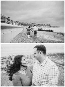 Windy Engagement Shoot at Hill Head