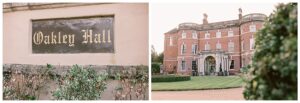 Front of Oakley Hall wedding venue