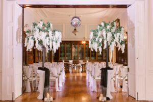 elegant disco ball wedding decor