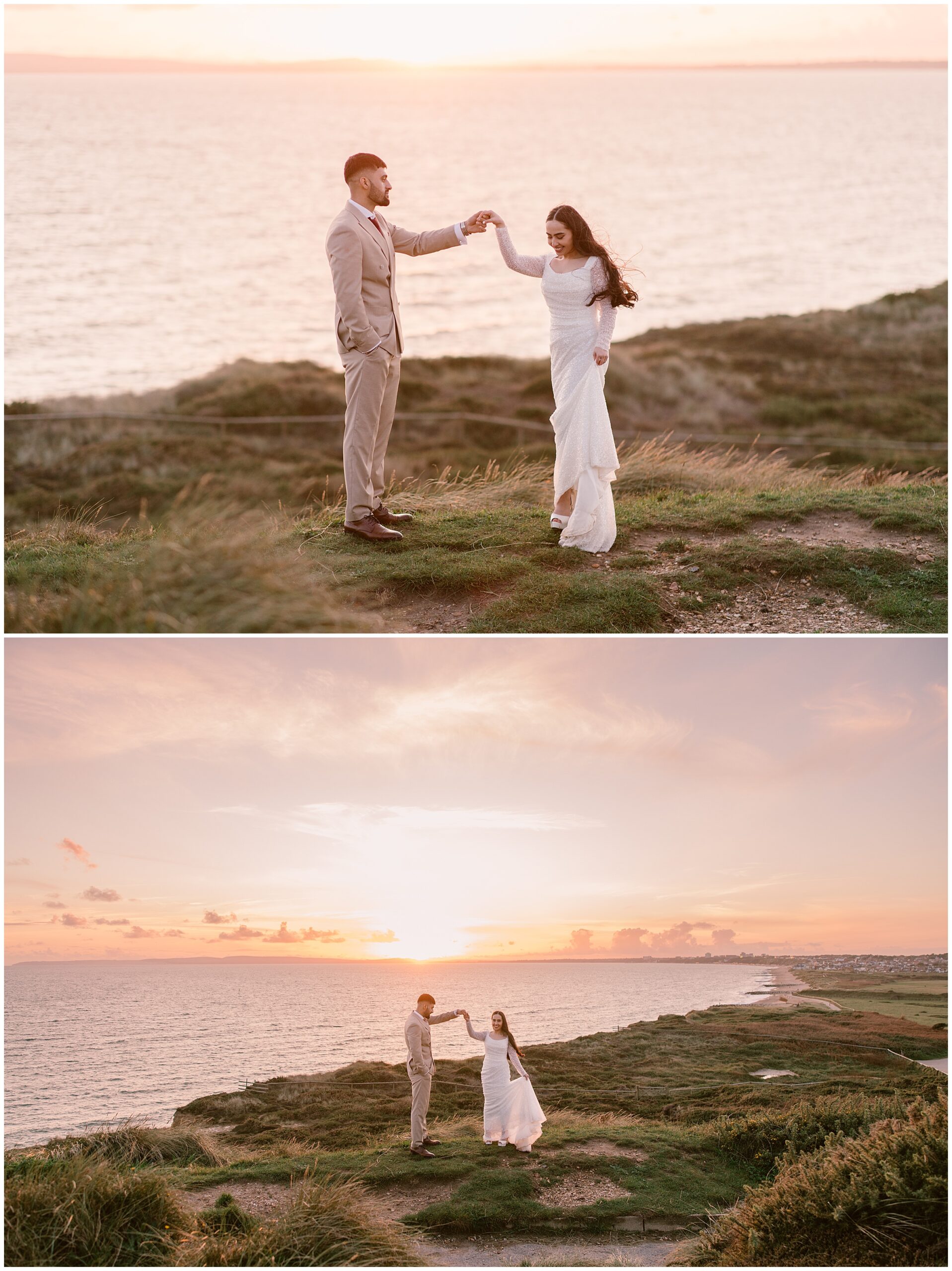 Wedding shoot at Hengistbury Head