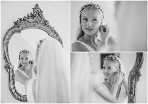 Pre-Ceremony Wedding Checklist - Bride putting in earrings
